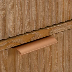 Cassettiere > Dmora Cassettiera Marrone Ciliegio oro 4 Cassetti Effetto Invecchiato 38x34x82h cm, Apertura Scorrevole - Falisa Oro, Marrone Ciliegio