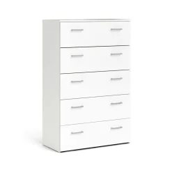 Cassettiere > Dmora Cassettiera minimal bianca 74x114h cm - Aikol Bianco