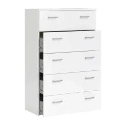 Cassettiere > Dmora Cassettiera minimal bianca 74x114h cm - Aikol Bianco