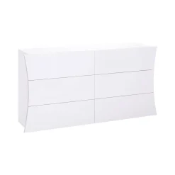 Salotto|Camera Da Letto > Dmora Cassettiera moderna bianca lucida 155x82h cm - Albelaziz Bianco Lucido