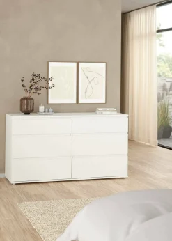 Cassettiere > Dmora Cassettiera moderna bianca 40x106h cm - Abelarda Bianco