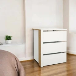 Salotto|Camera Da Letto > Dmora Cassettiera moderna bianca 60x57h cm - Antar Bianco