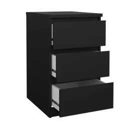 Cassettiere > Dmora Cassettiera moderna nera 50x70h cm - Accudino Nero