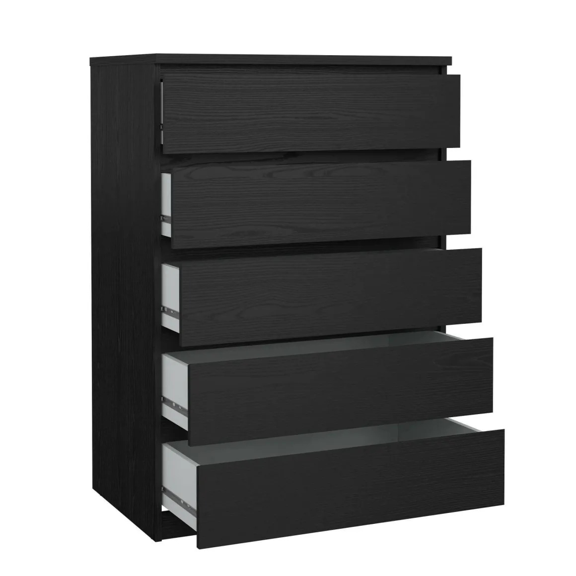 Cassettiere > Dmora Cassettiera moderna nera 77x111h cm - Ansel Nero
