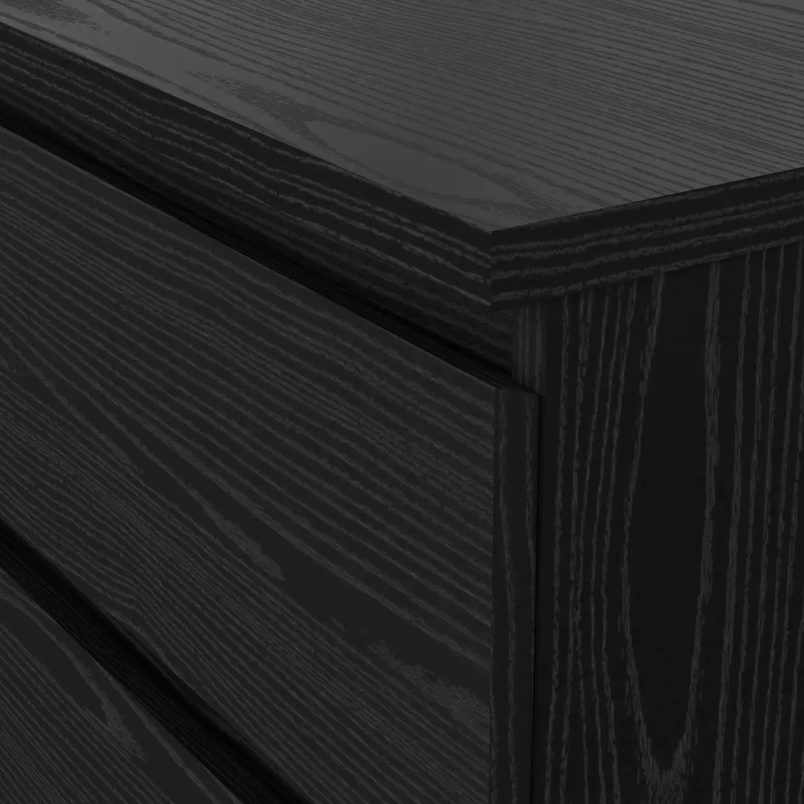 Cassettiere > Dmora Cassettiera moderna nera 77x111h cm - Ansel Nero