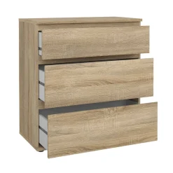 Salotto|Camera Da Letto > Dmora Cassettiera moderna quercia 80x90h cm - Apricale Marrone Quercia