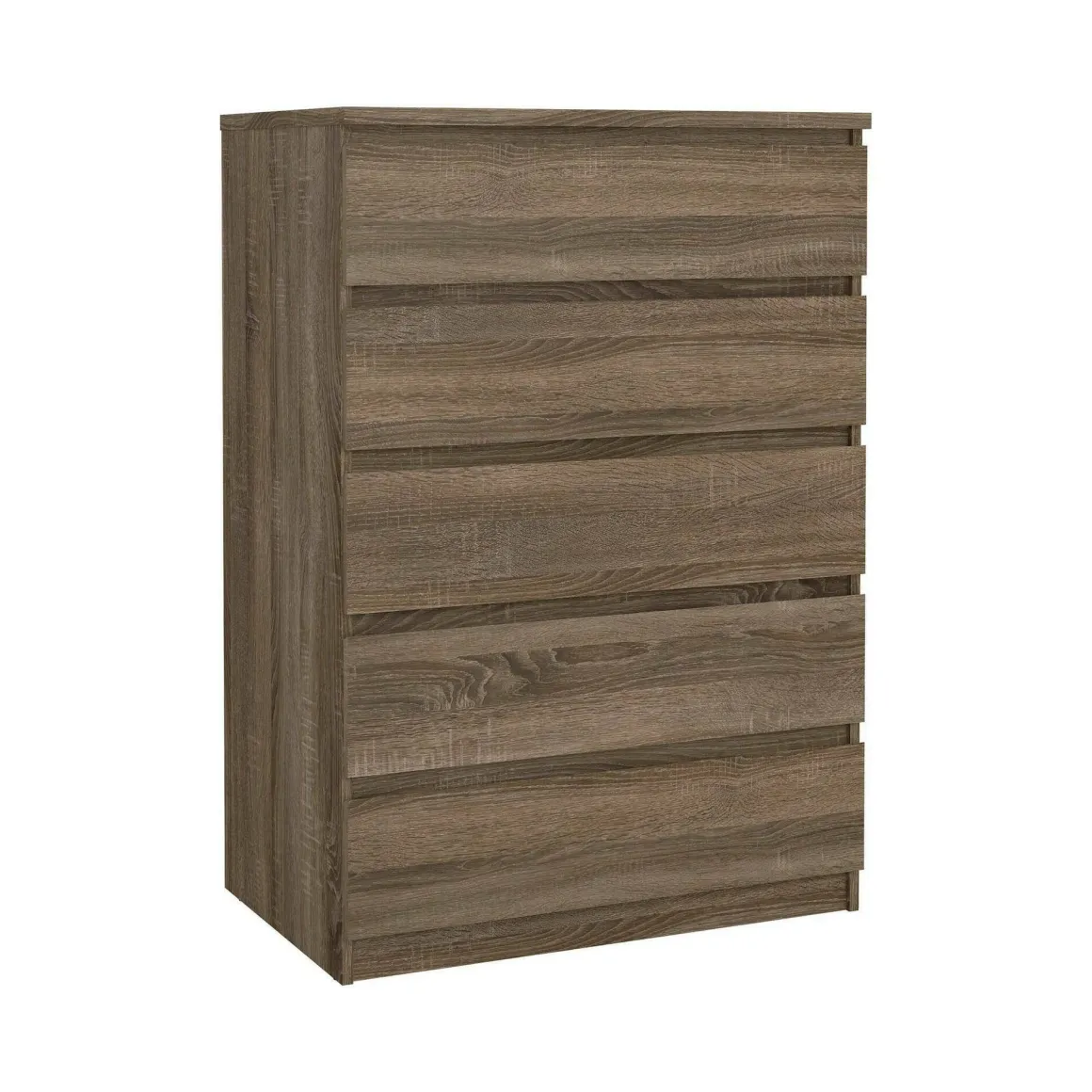 Cassettiere > Dmora Cassettiera moderna rovere 77x111h cm - Ansel Marrone Rovere