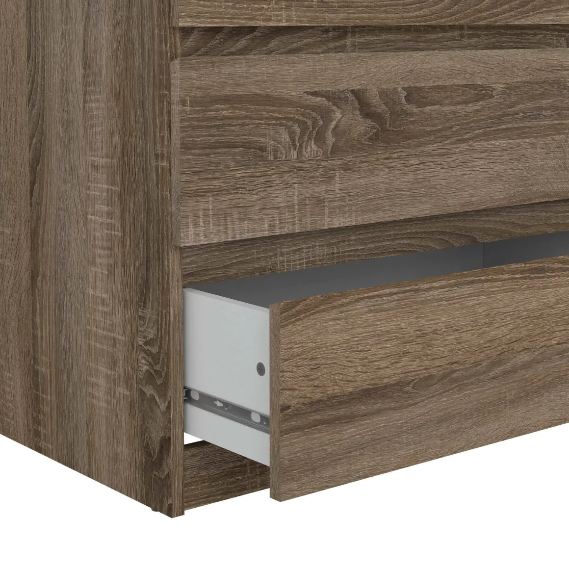 Cassettiere > Dmora Cassettiera moderna rovere 77x111h cm - Ansel Marrone Rovere