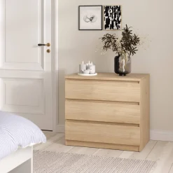 Cassettiera moderna rovere 77x70h cm - Artic
