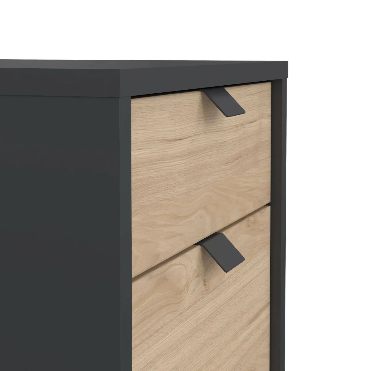 Cassettiere > Dmora Cassettiera piccola rovere e grigia 48x60h cm - Agazzino Grigio, Marrone Rovere