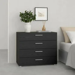 Cassettiera salvaspazio nera 80x68h cm - Arwen