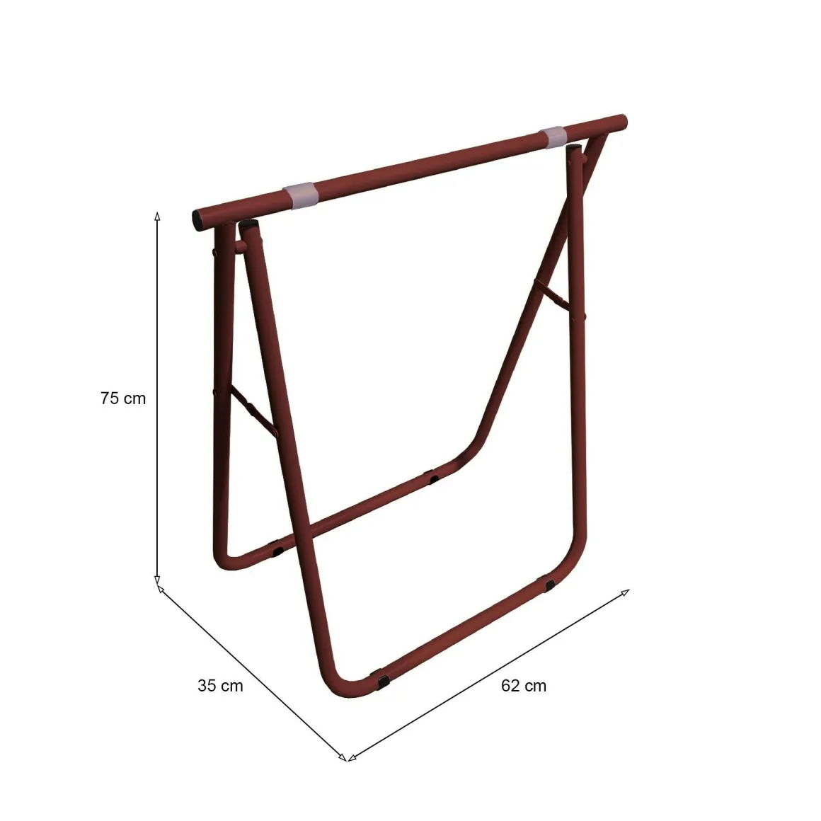 Cavalletto Osimo, 62x35 h75 cm, Rosso