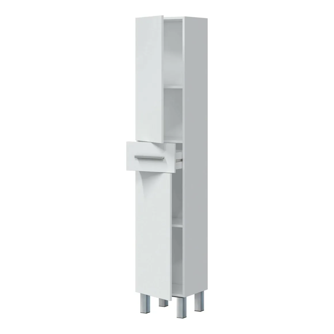 Colonna 2 ante minimal 35x182h cm bianco lucido - Alka