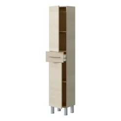 Mobili Colonna|Bagno > Dmora Colonna 2 ante minimal 35x182h cm rovere - Alka Marrone Rovere