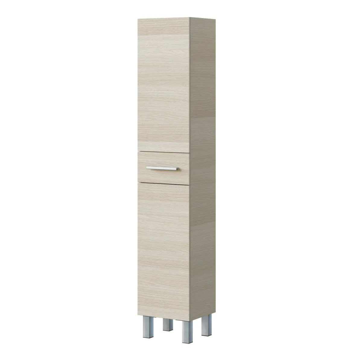 Mobili Colonna|Bagno > Dmora Colonna 2 ante minimal 35x182h cm rovere - Alka Marrone Rovere