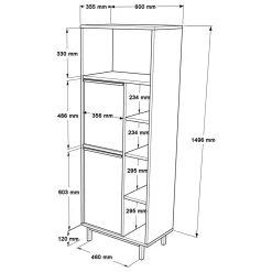 Colonna 2 ante 160x45h cm bianco - Merbok