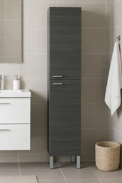 Bagno|Lavanderia > Dmora Colonna 2 ante 30x182h cm - Ark Grigio Cenere