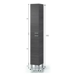 Bagno|Lavanderia > Dmora Colonna 2 ante 30x182h cm - Ark Grigio Cenere