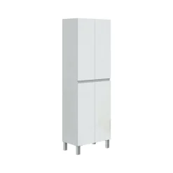 Mobili Colonna > Dmora Colonna lavanderia 4 ante 60x182h cm - Fabian Bianco Lucido