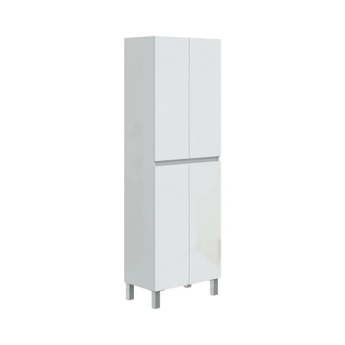 Mobili Colonna > Dmora Colonna lavanderia 4 ante 60x182h cm - Fabian Bianco Lucido