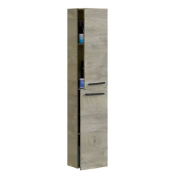 Mobili Colonna|Bagno > Dmora Colonna sospesa bagno 2 ante 30x150h cm rovere - Notte Marrone Quercia