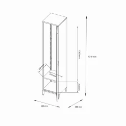 Colonna 38x180h cm ardesia - Soleto