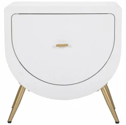 Comodino 1 anta bianco e oro 50x32x50h cm - Suze