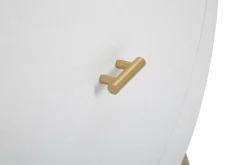 Comodino 1 anta bianco e oro 50x32x50h cm - Suze