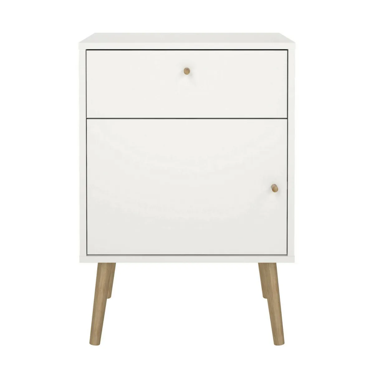 Comodini > Dmora Comodino 1 anta 50x39x72h cm - Antenati Bianco