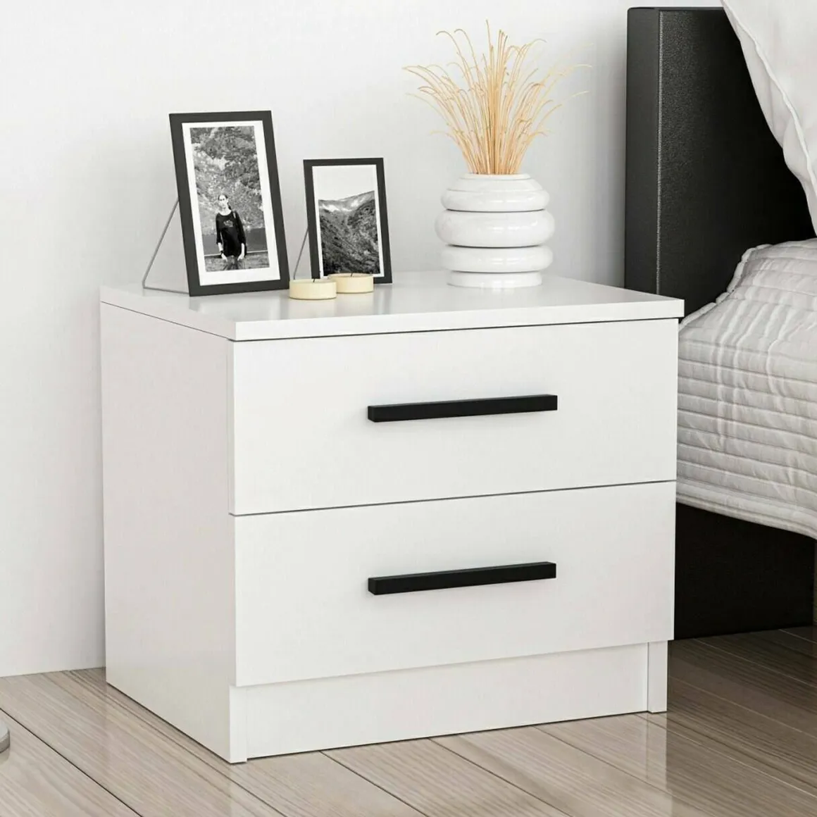 Comodino basso bianco 50x47x40h cm - Iune