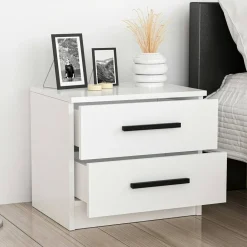 Comodino basso bianco 50x47x40h cm - Iune