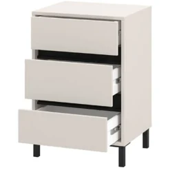 Comodini > Dmora Comodino Bianco Nero un Ripiano Apertura Battente 40x35x60h cm, Un'anta - Vestone Nero, Bianco