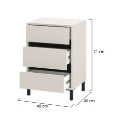 Comodini > Dmora Comodino Bianco Nero un Ripiano Apertura Battente 40x35x60h cm, Un'anta - Vestone Nero, Bianco