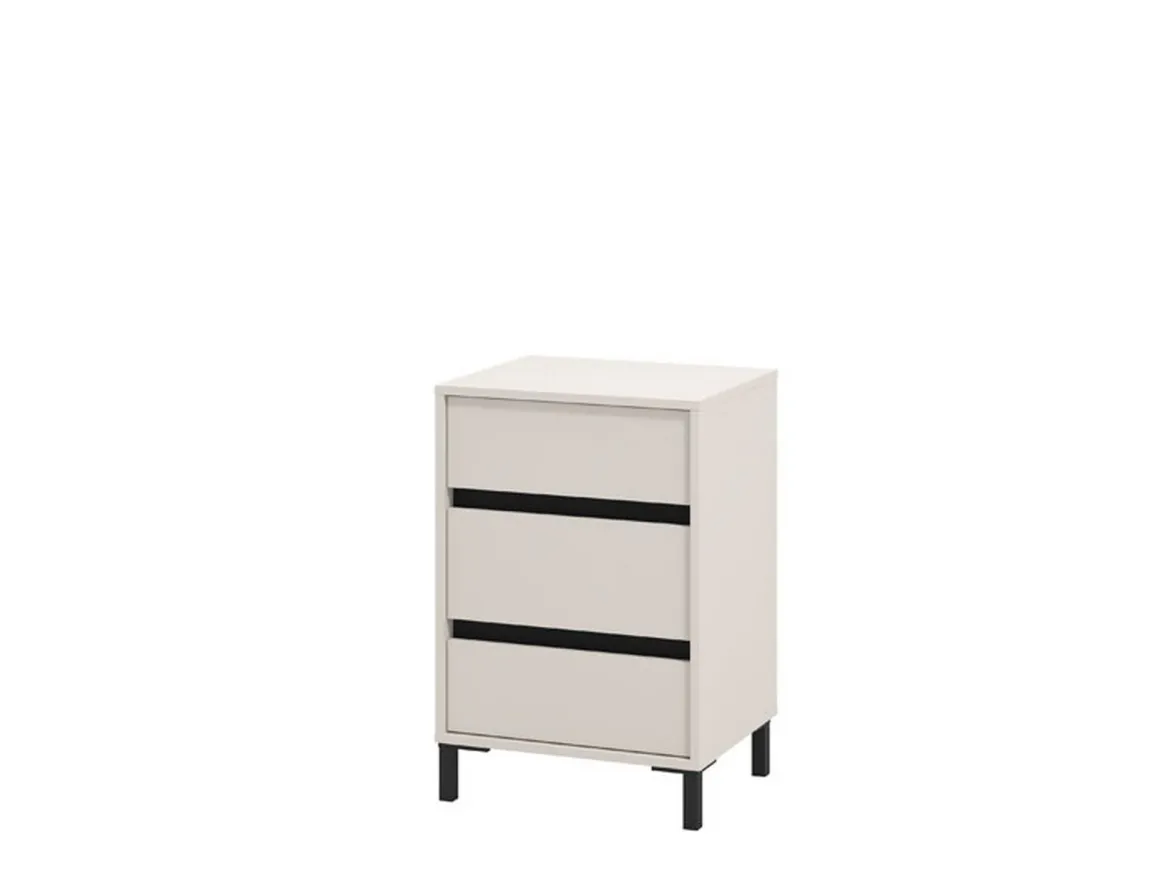 Comodini > Dmora Comodino Bianco Nero un Ripiano Apertura Battente 40x35x60h cm, Un'anta - Vestone Nero, Bianco