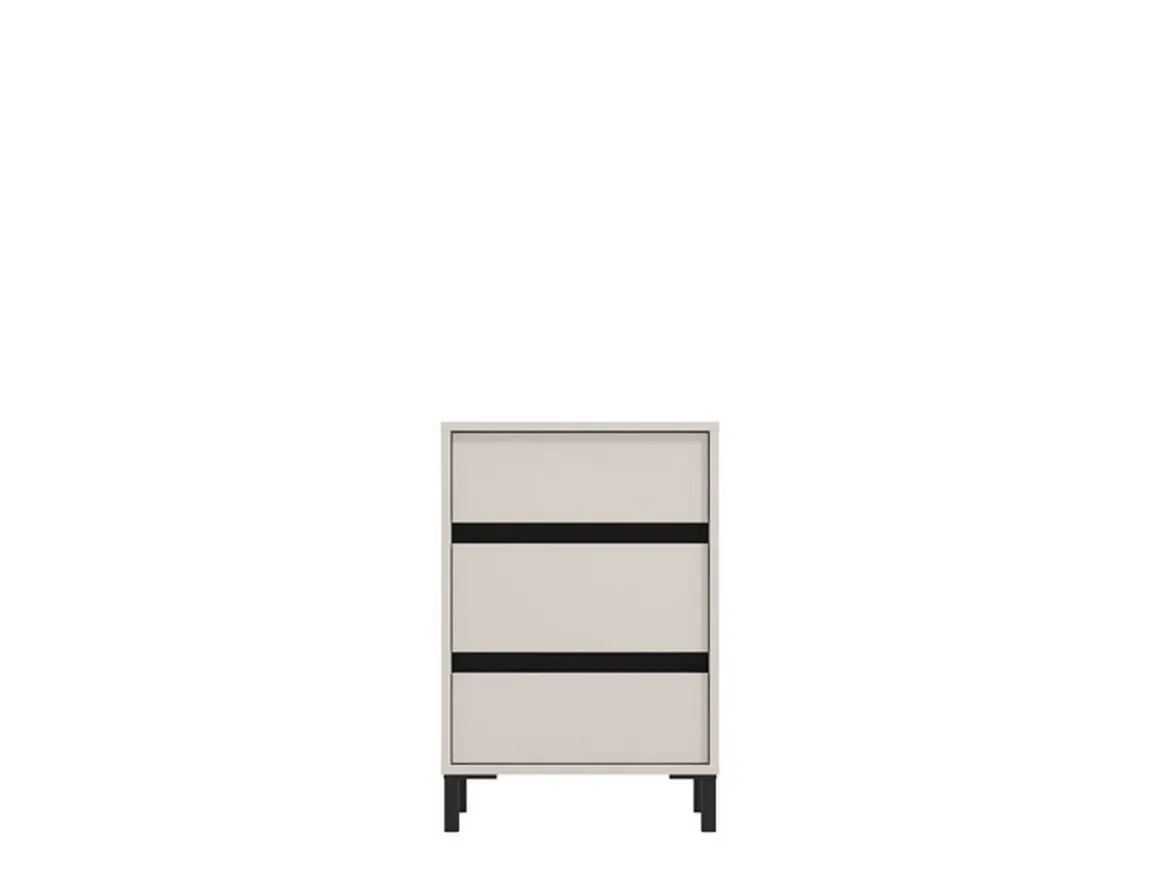 Comodini > Dmora Comodino Bianco Nero un Ripiano Apertura Battente 40x35x60h cm, Un'anta - Vestone Nero, Bianco