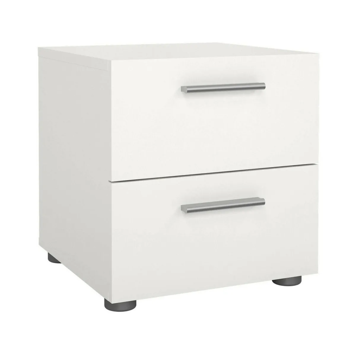Comodini > Dmora Comodino 2 cassetti 40x40x42h cm - Apolla Bianco
