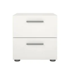 Comodini > Dmora Comodino 2 cassetti 40x40x42h cm - Apolla Bianco