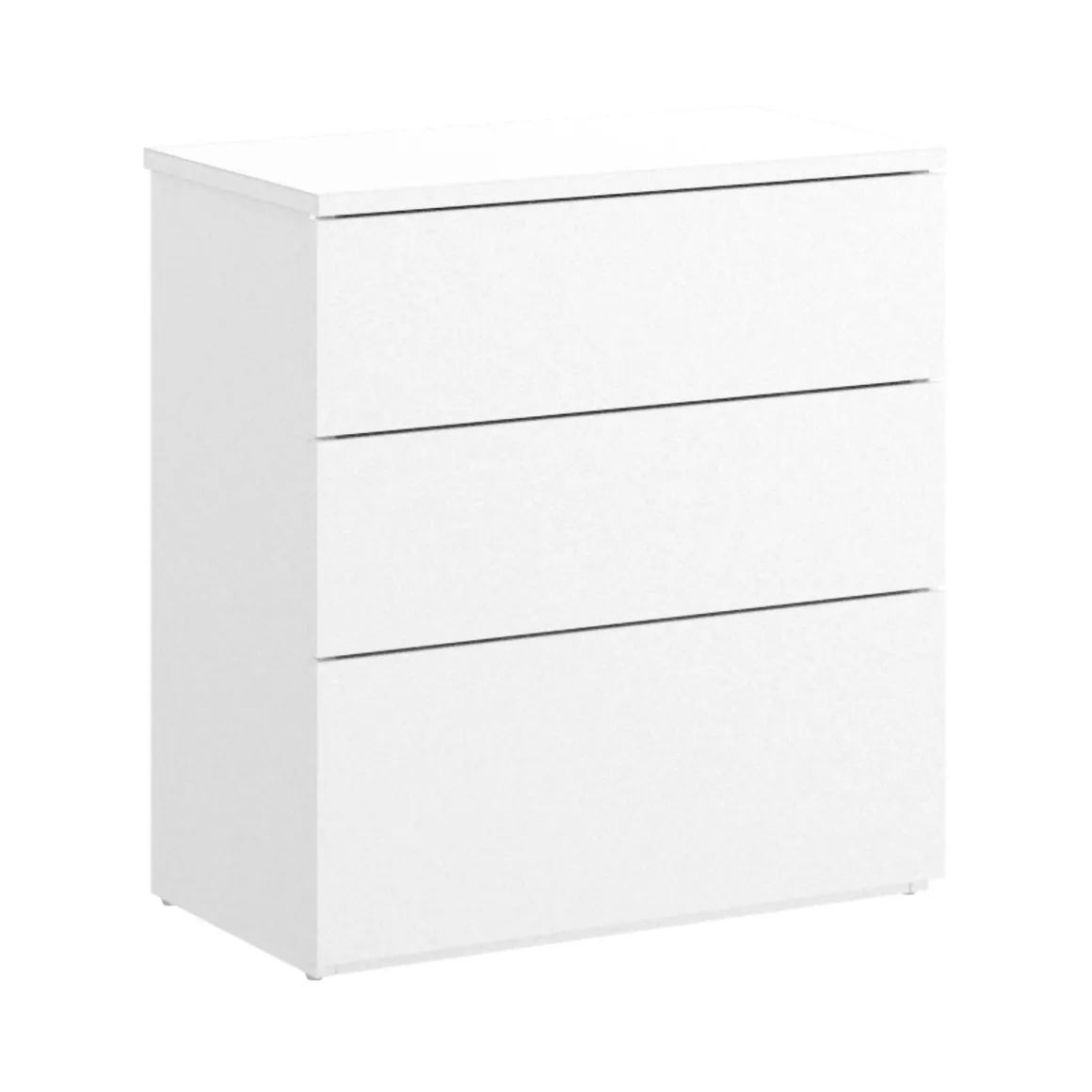 Comodino 3 cassetti bianco 52x34x58h cm - Arnold