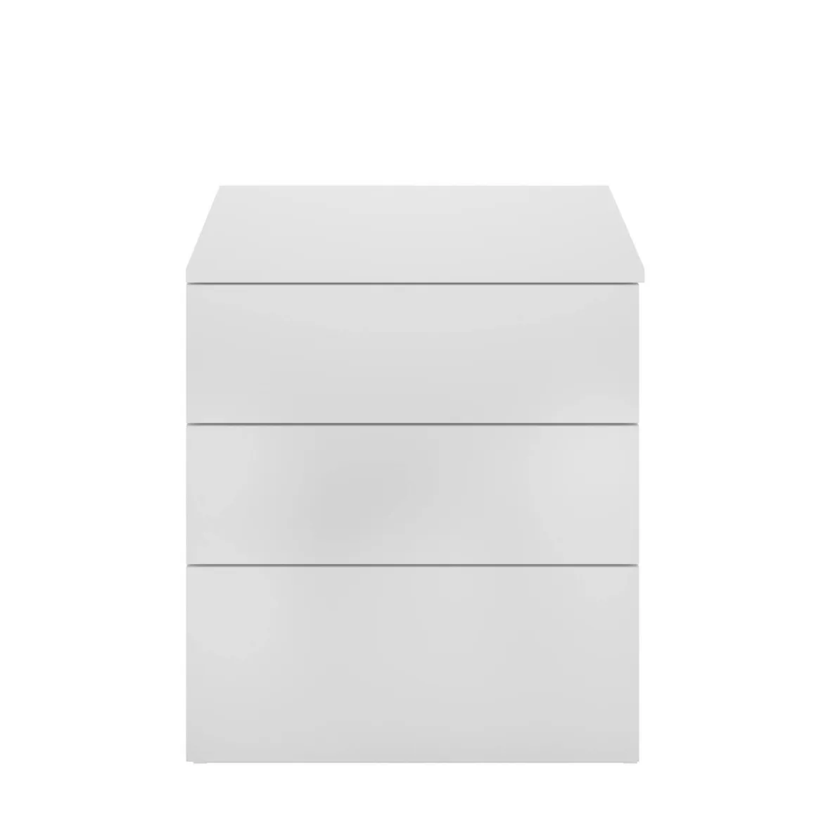 Comodino 3 cassetti bianco 52x34x58h cm - Arnold
