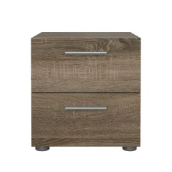 Comodino 2 cassetti rovere 40x40x42h cm - Apolla