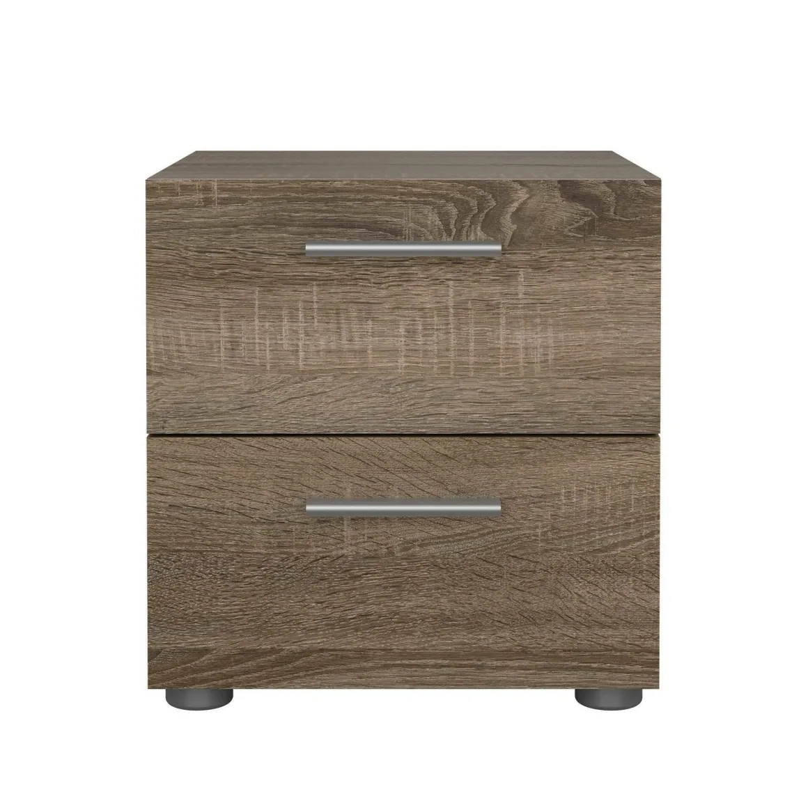 Comodino 2 cassetti rovere 40x40x42h cm - Apolla