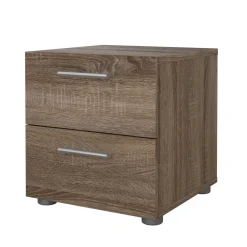 Comodino 2 cassetti rovere 40x40x42h cm - Apolla