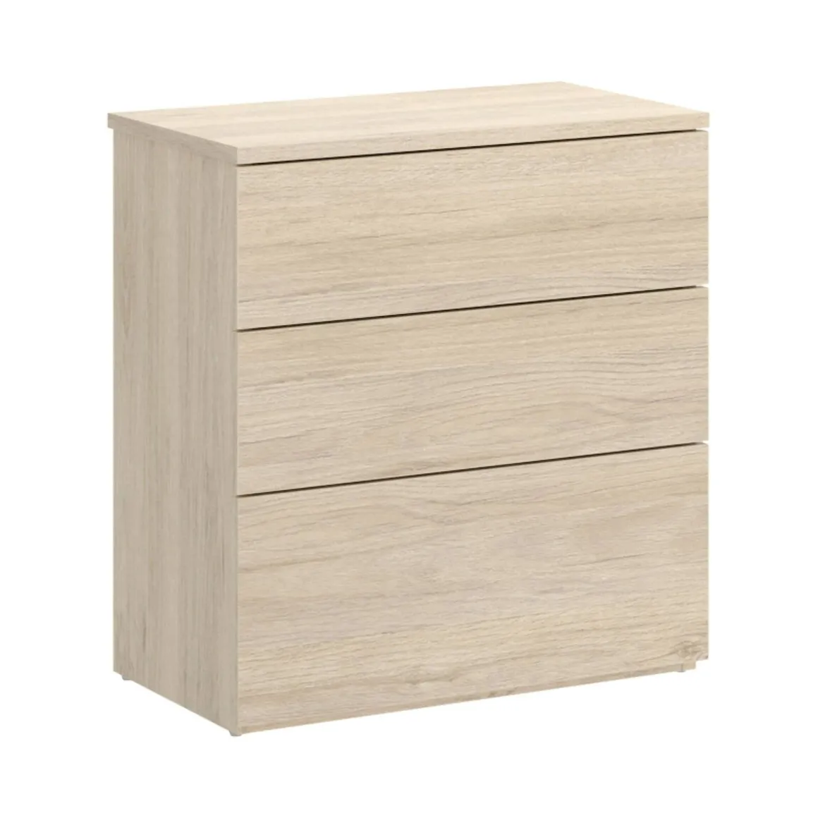 Comodino 3 cassetti rovere 52x34x58h cm - Arnold