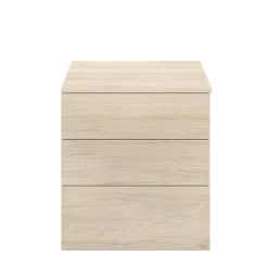Comodino 3 cassetti rovere 52x34x58h cm - Arnold
