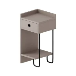 Comodini > Dmora Comodino 1 cassetto 40x40x49h cm - Solantra Beige
