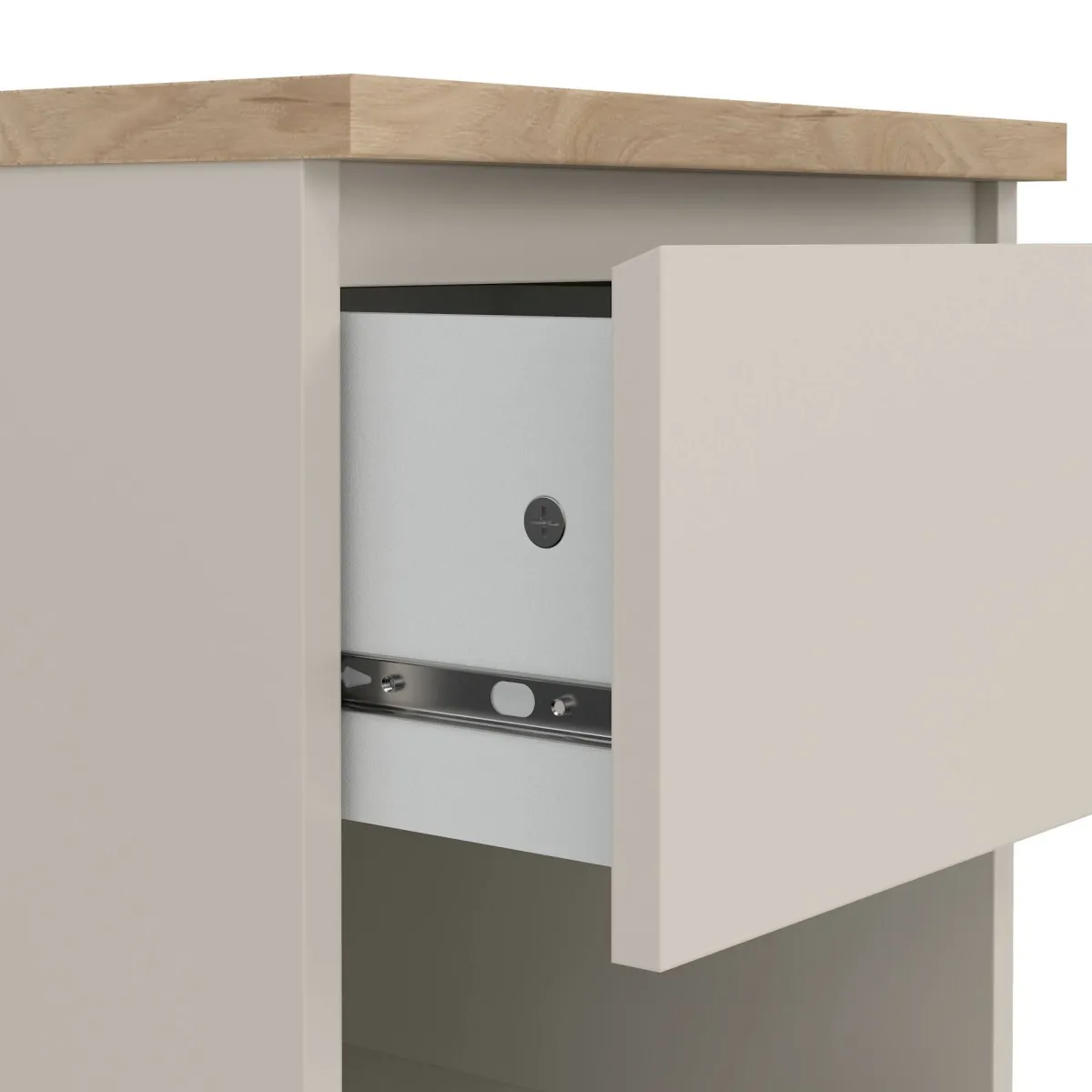 Comodini > Dmora Comodino 1 cassetto 40x40x49h cm - Solantra Beige