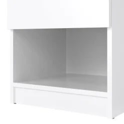 Comodino 1 cassetto bianco lucido 40x40x49h cm - Scolastica