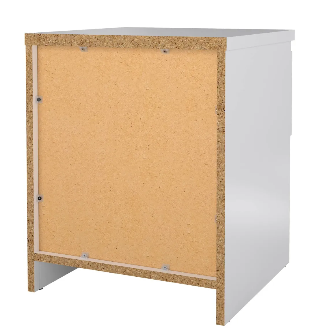 Comodino 1 cassetto bianco lucido 40x40x49h cm - Scolastica