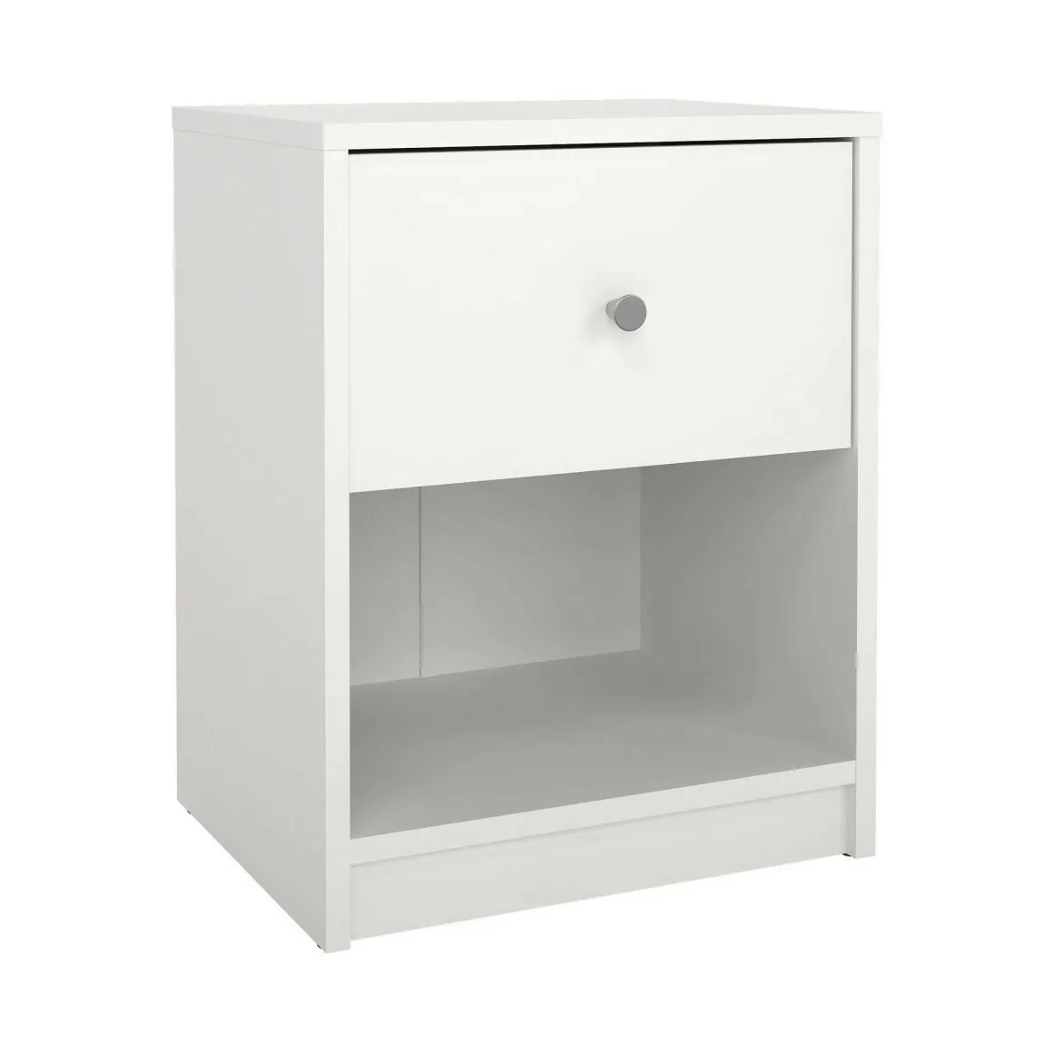Comodini > Dmora Comodino 1 cassetto 37x35x47h cm - Giustina Bianco