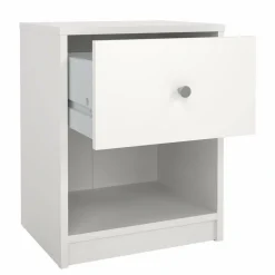 Comodini > Dmora Comodino 1 cassetto 37x35x47h cm - Giustina Bianco